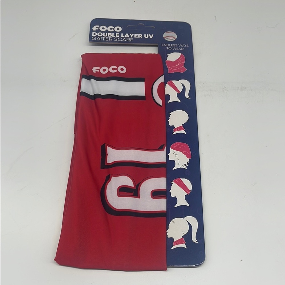 CINCINNATI REDS MLB ON-FIELD RED UV GAITER SCARF FOCO